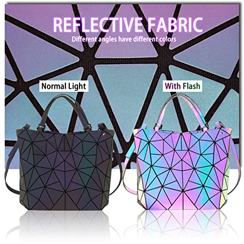 Geometric Purse for Women,Geometric Luminous Purses and Handbags,Geometric Bags and Holographic crossbody bag2