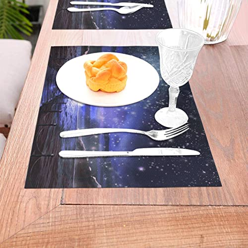 Set de table de qualite superieure fille regardant les etoiles lot de 4