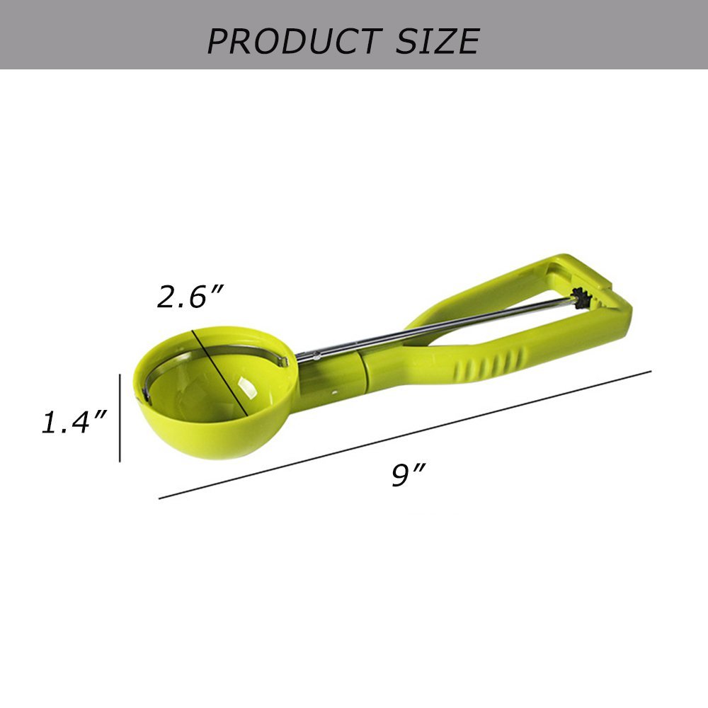 Ice Cream Scoop Semi-Automatic Cookie Scooper Trigger Cake Fruit Melon Spoon (Random)