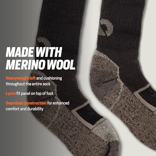First Lite Late Season Merino Wool OTC Socks - Heavyweight Thermal Boot Socks for Cold Weather Hunting, Made in USA4