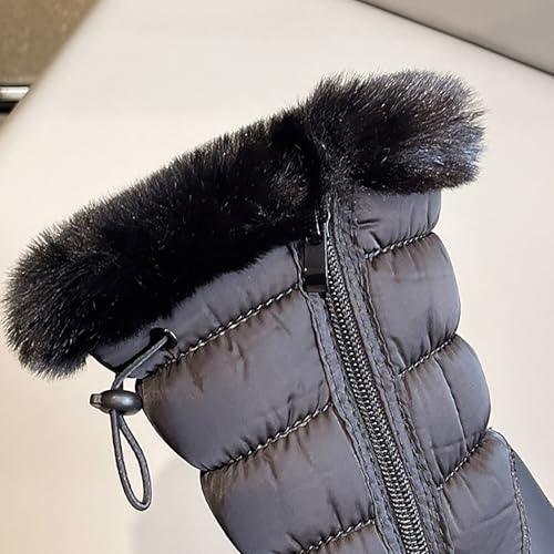 Boys Girls Winter Boots Outdoor Warm Non Slip Mid Calf Boots Thickened Bottom Warm Cotton Shoes4