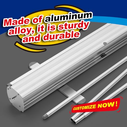 Custom Retractable Banner Stand Professional Design Templates Signs Customize With Stand for Indoor Outdoor Display Promotion & Advertising (33″X81″)