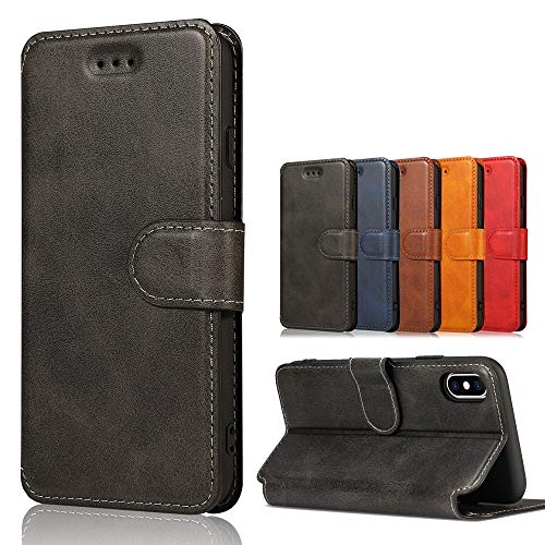 OPPO Reno3 A ケース 手帳型 OPPO Reno3 A カバー 手帳 スタンド機能 oppo reno3 aケース カード収納付き 高級PUレザー 薄型 マグネット式 スマホケースBlack