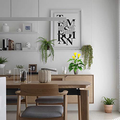 Artificial Flower 17 Inches Calla Lily Silk Plant Fake Bonsai Flowers Greenery Plants For Indoor Outdoor Home Office Bedroom Table Centerpieces Party Decoration 2 Pack (Yellow, 2) #TOP3