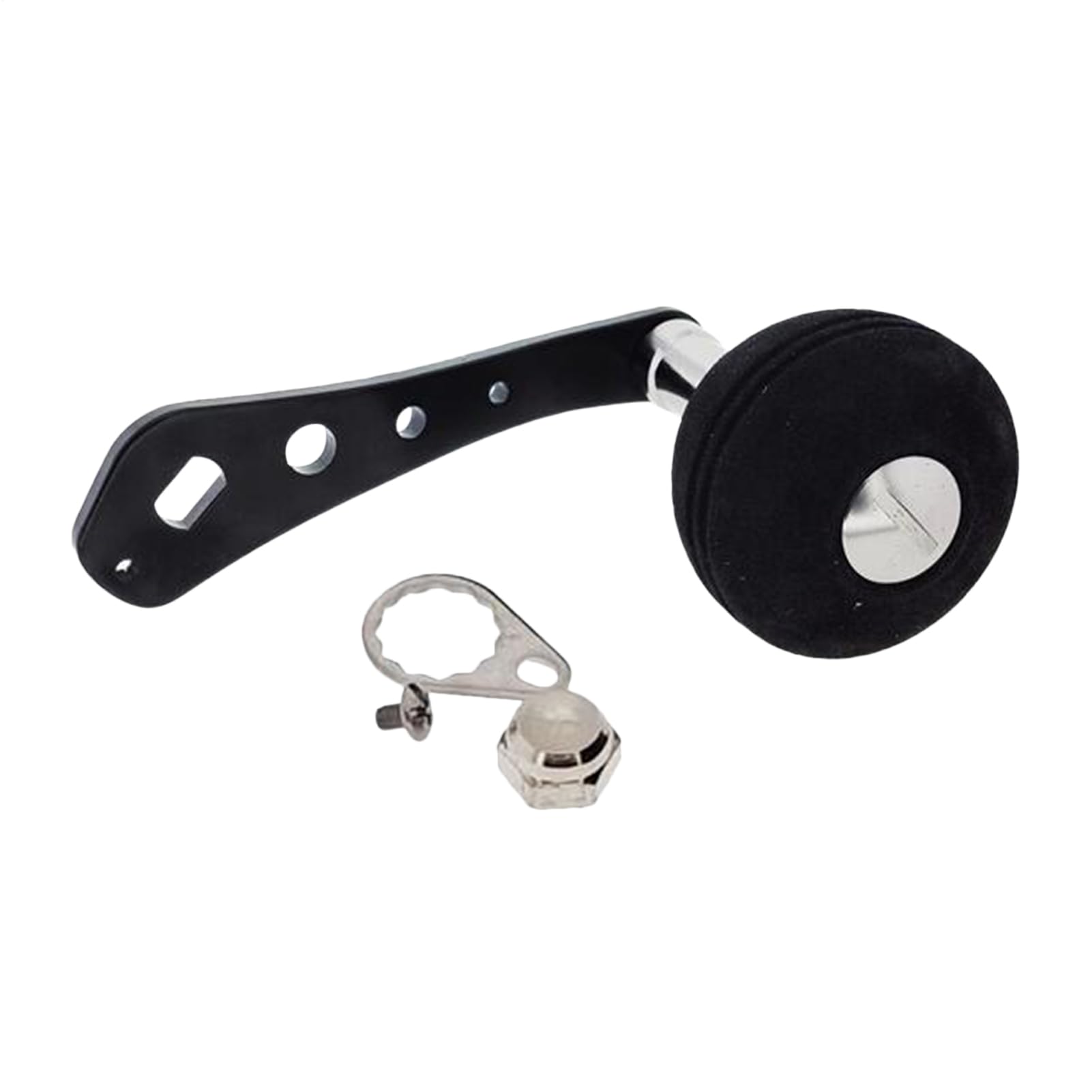 Fishing Reel Handle - 0.2x0.31 Inch (0.5x0.8cm) Hole Power Handle, Grip Sturdy Single/Double Rocker Arm With EVA Knobs And Fitting Kit | Comfortable Wheel Modification Parts For Crank Upgrade