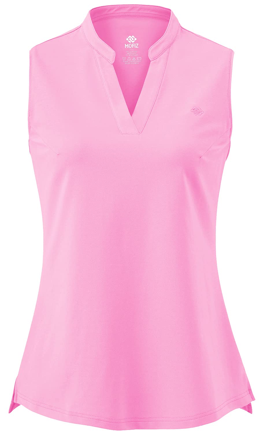 Damen Poloshirt Ärmelloses Golf Shirt V-Ausschnitt Oberteile Sports Training Tank Top mit Kragen
