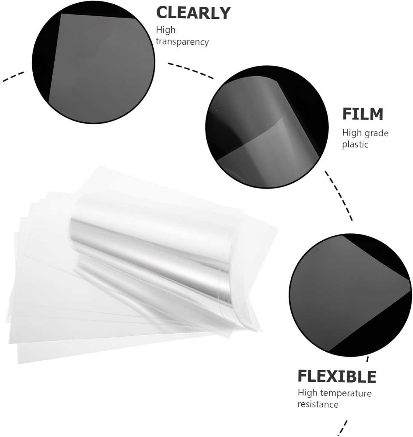Luxshiny 100pcs High Transparency Photosensitive Film for Stamp Making Thermal Insulation Seal Material for Various Applications for Projects and Crafts
