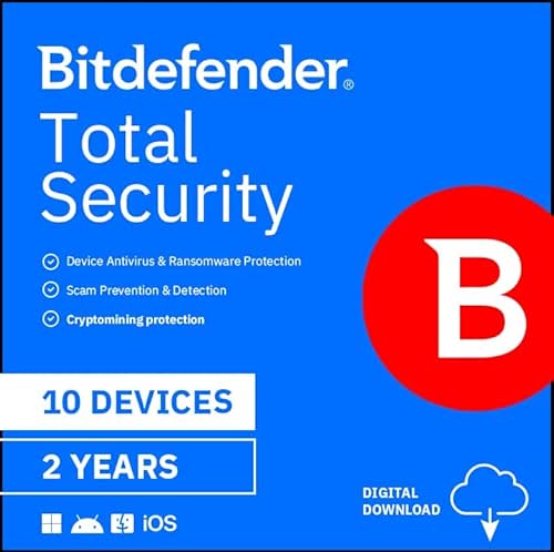 Bitdefender Total Security - 10 Devices | 2 year Subscription