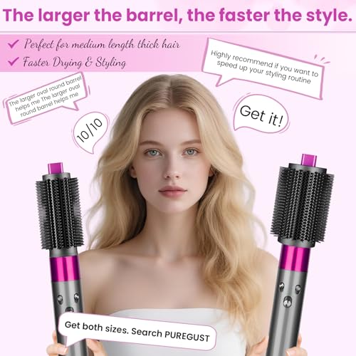 Image of Upgraded Large Round Volumizing Brush for Dyson Airwrap HS01 /05 /08 Attachments, Bigger Round Brush Attachment Compatible with Airwrap Accessory for Dry Fast Smooth Add Big Volume