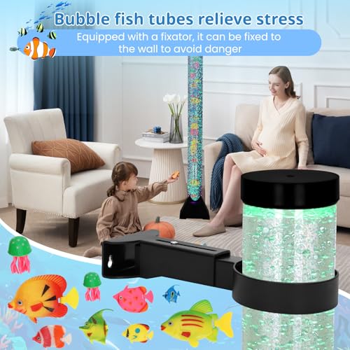 4FT Sensory LED Bubble Tube Lamp with Color-Changing Lights – Soothing Water Bubble Effects for Kids with Autism & ADHD, Stress Relief for Adults, (One Set, Not Five Sets) - Image 7