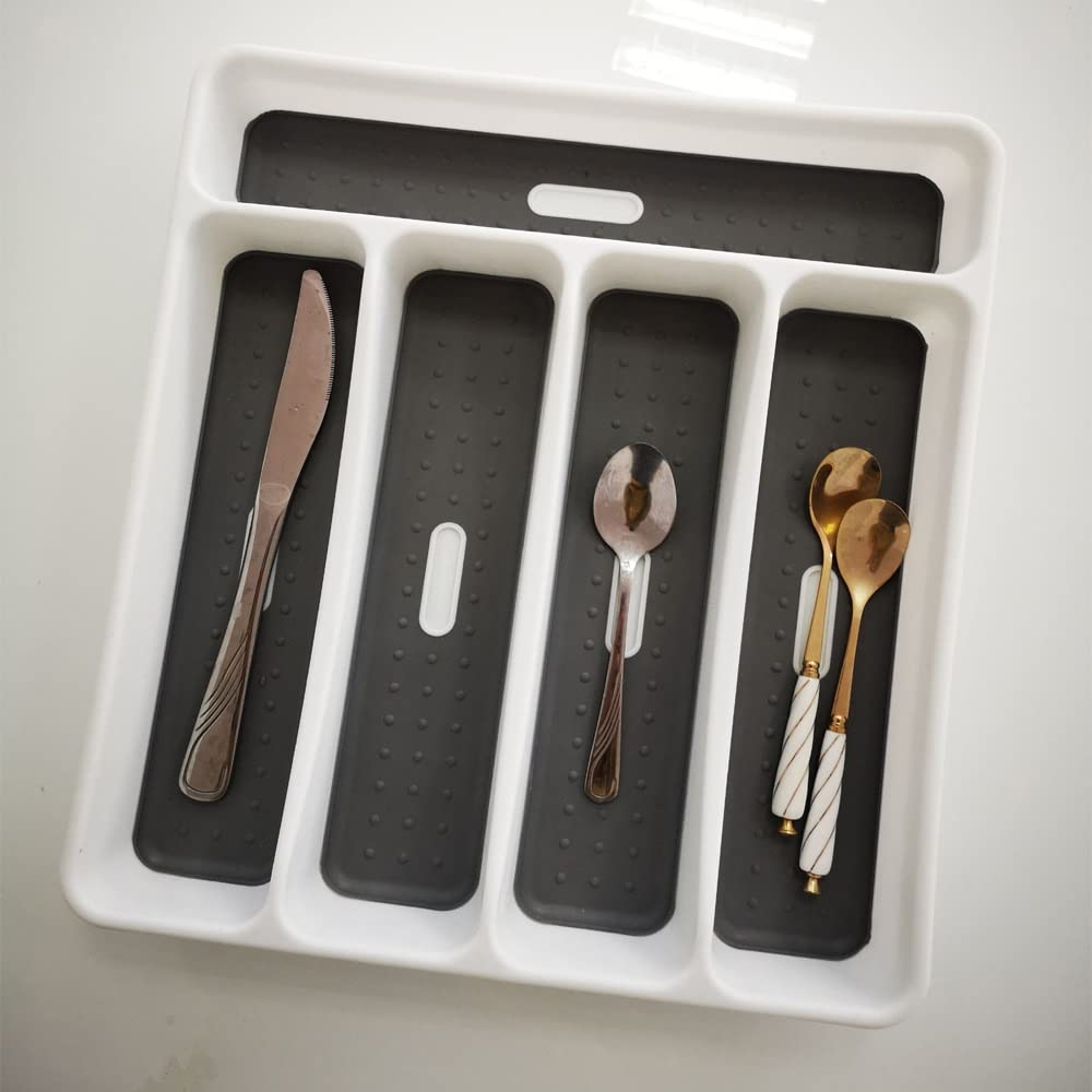 Generisch Diese Besteckschublade mit integriertem Organizer für Küchenschubladen bietet Platz für Löffel, Gabeln und weiteres Besteck und dient als Aufbewahrungsbox.