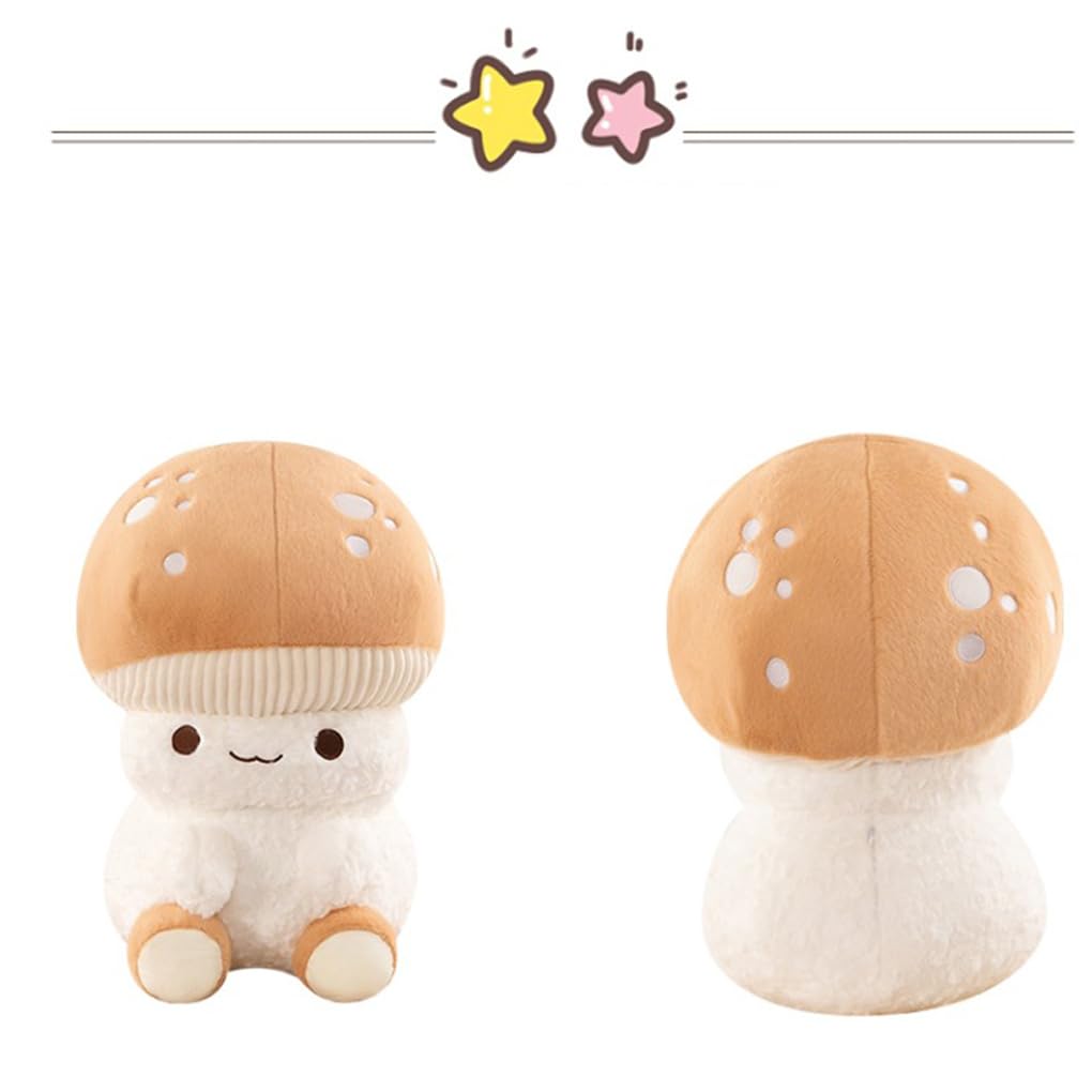 Cuscino compatto a forma di fungo in morbido tessuto, adatto per feste e casa, peluche gigante a forma di fungo in morbido tessuto, cuscini di peluche, di funghi, 55 cm-1.48 kg