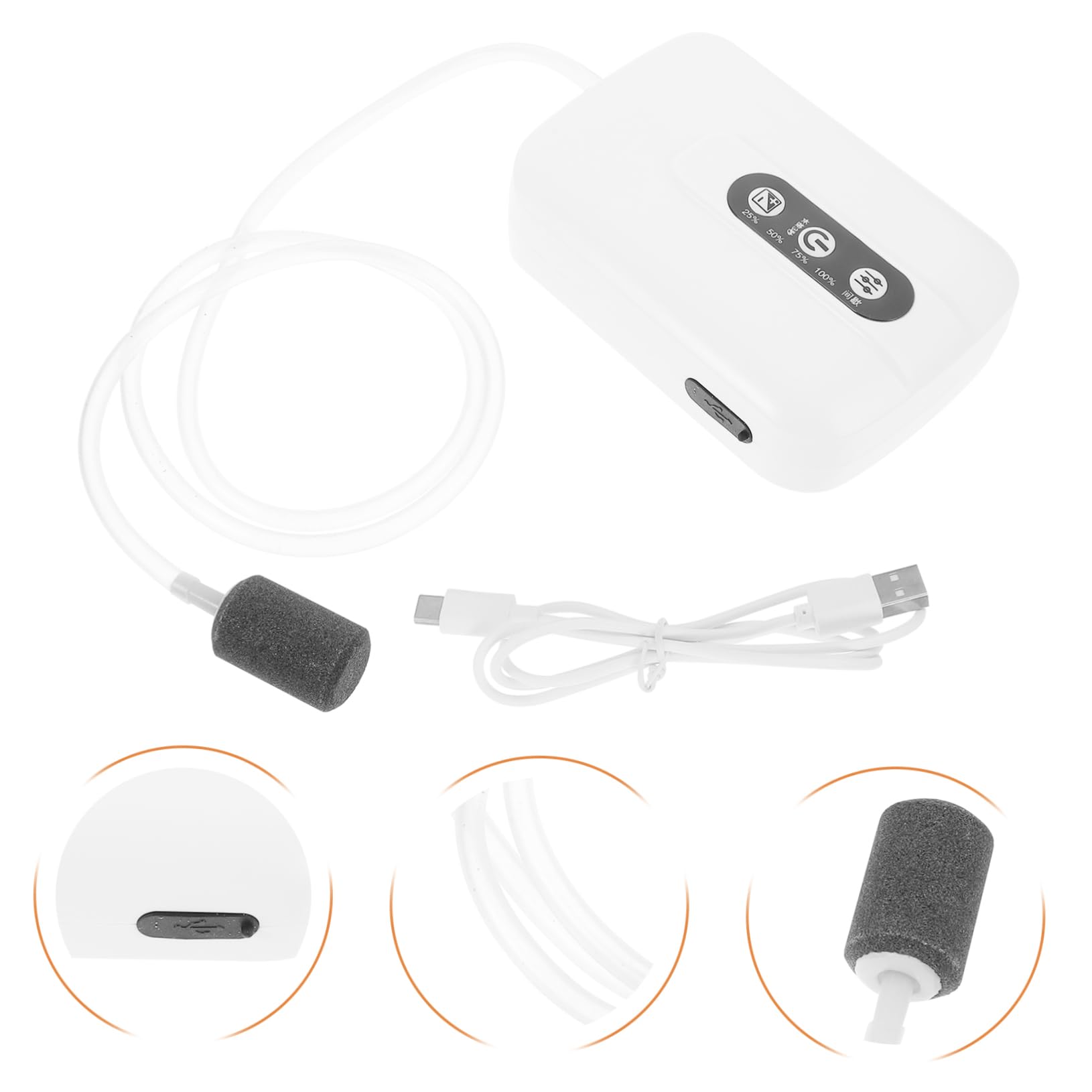 1 Set Aquarium Sauerstoffpumpe Aufschäumer Luftpumpe Aquarium Belüfter Geräuschlos Sauerstoffpumpe Professionelle e Angelgerät Stumm Weißer