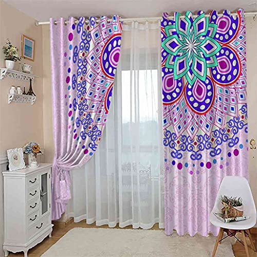 Rideau salon moderne violet abstrait pour chambre d'enfants - 4