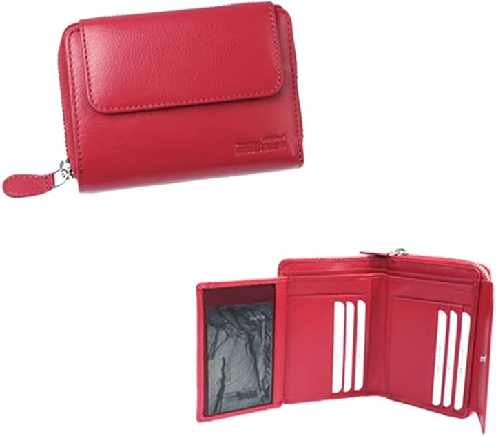 Orso bruno original lara portafoglio da donna in pelle porta carte di credito 6010 rot