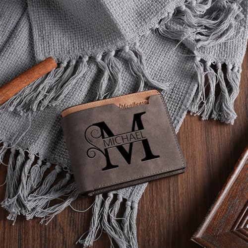 Personalized Fathers Day Wallet with Photo & Name Custom Engraved Picture Wallets for Men Customized Gifts for Men Dad (Style 2)4