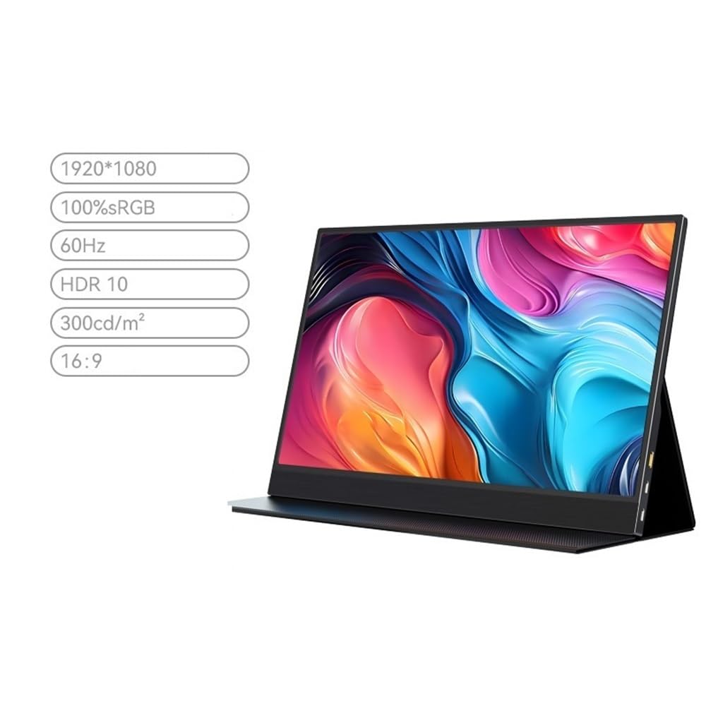 Monitor przenośny 15-calowy ekran dotykowy Full HD 1080p 60 Hz 100% gama kolorów sRGB przenośny wyświetlacz Monitor zewnętrzny
