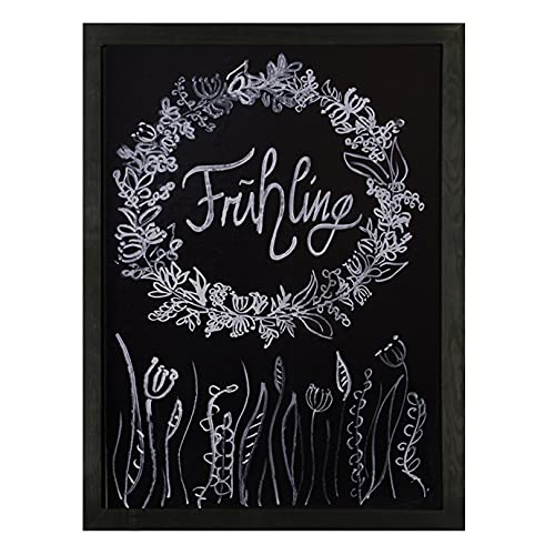 Postergaleria krijtbord voor muur | 30x40cm | Zwart | Schoolbord van grenenhout (HDF) | met krijt en een touwtje om op te hangen | voor keukens, cafés, winkels | Veel kleuren | 6 maten - Image 4