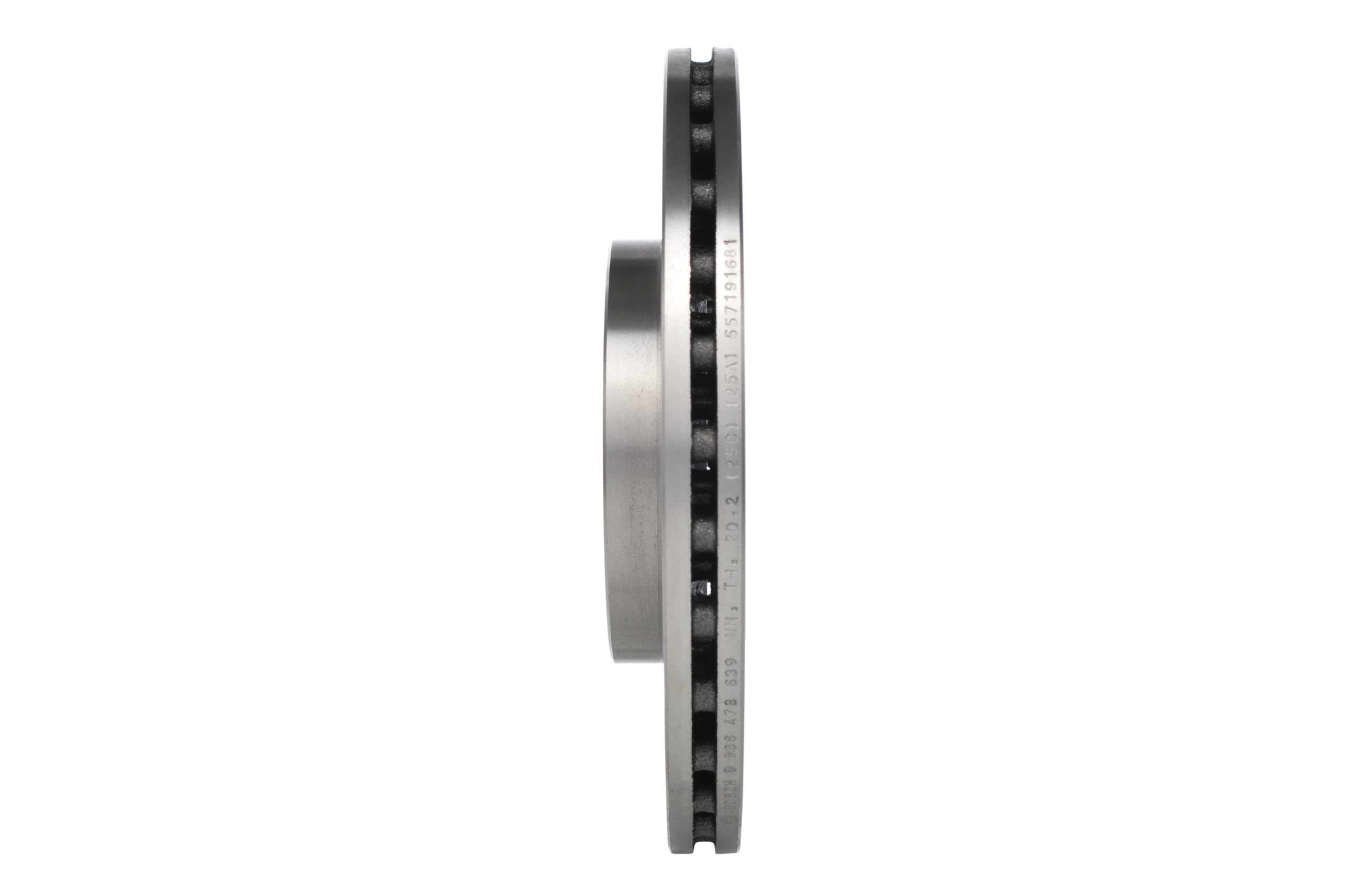 BOSCH Set Dischi Freno BD557 - Dischi Ventilati di Ghisa di 257.2 mm - Asse Anteriore - Conformi al regolamento ECE-R90 - Meno Corrosione e Affaticamento dei Freni - 2 Dischi