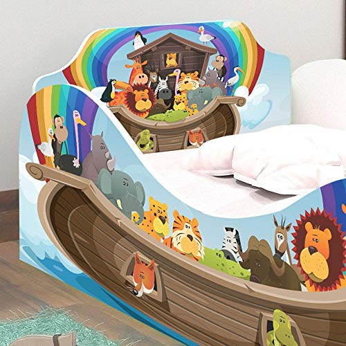 Mini Cama Infantil com Colchão D20 - Arca de Noé - RPM Móveis