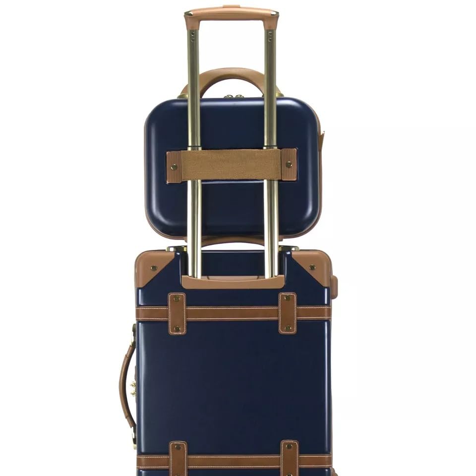 VcJta Spinner Carry-On Luggage Set - Stylish Navy 2-Piece Travel Kit for Efficient Packing & Organizing2