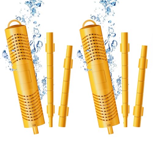 vibement Spa Mineral Sticks for Hot Tub Hot Tub Mineral Stick Filter Cartridge with 4 Months Lifetime Universal for Pool and Hot Tub to Keep Water Clear(2pcs Yellow)