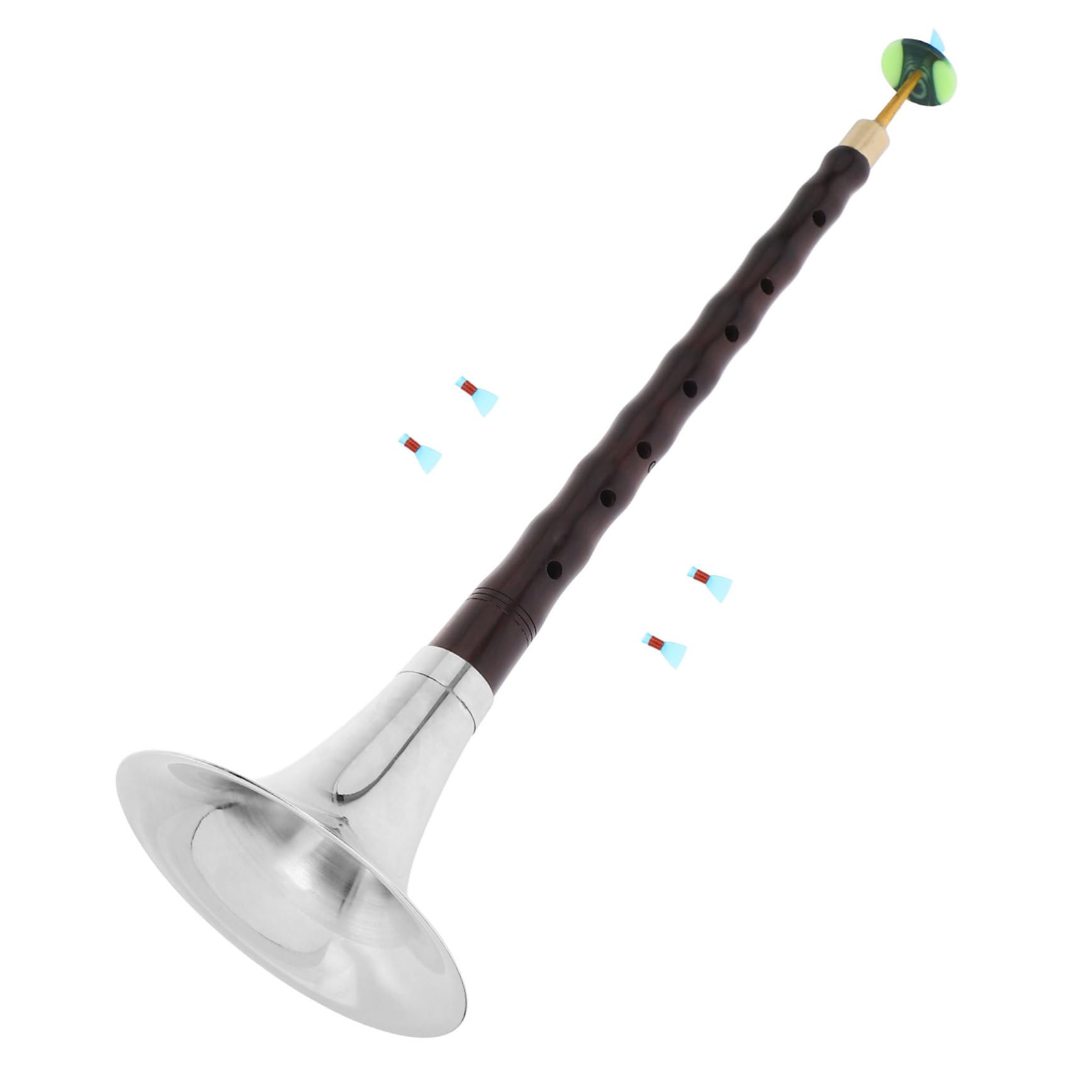 Traditionelles Chinesisches Suona Musikinstrument Zufällige Farbe in C-dur mit Eisen und Kupfermaterial Leichtgewichtig Einfach zu Spielen für Anfänger und Professionelle Musiker