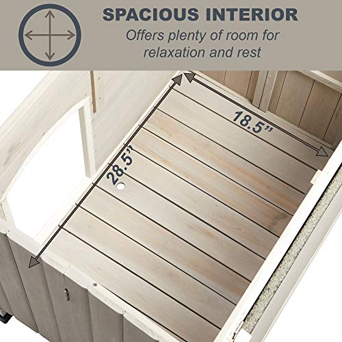 Midwest Homes For Pets Eillo Folding Outdoor Wood Dog House, No Tools Required For Assembly | Dog House Ideal For Small Dog Breeds, Beige (12Ewdh-S) #TOP3