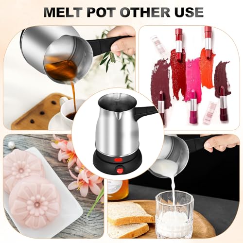 Kit de fabricação de velas com derretidor de cera para fabricação de velas, derretimento de cera de