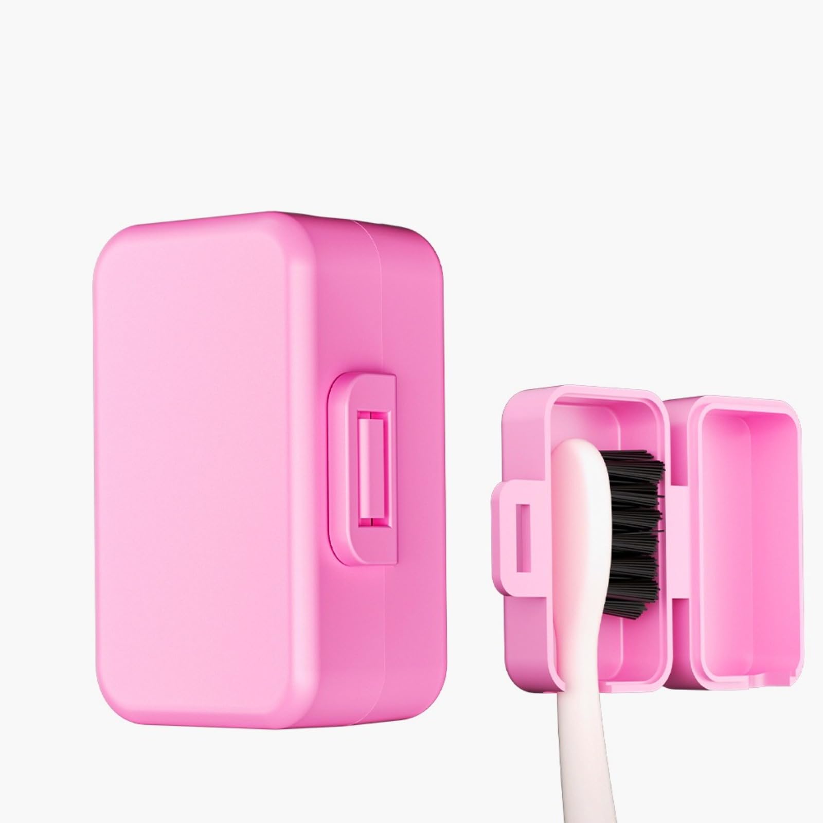 Eluzzlong Pink 4 Pack Toothbrush Travel Case, Keep Clean