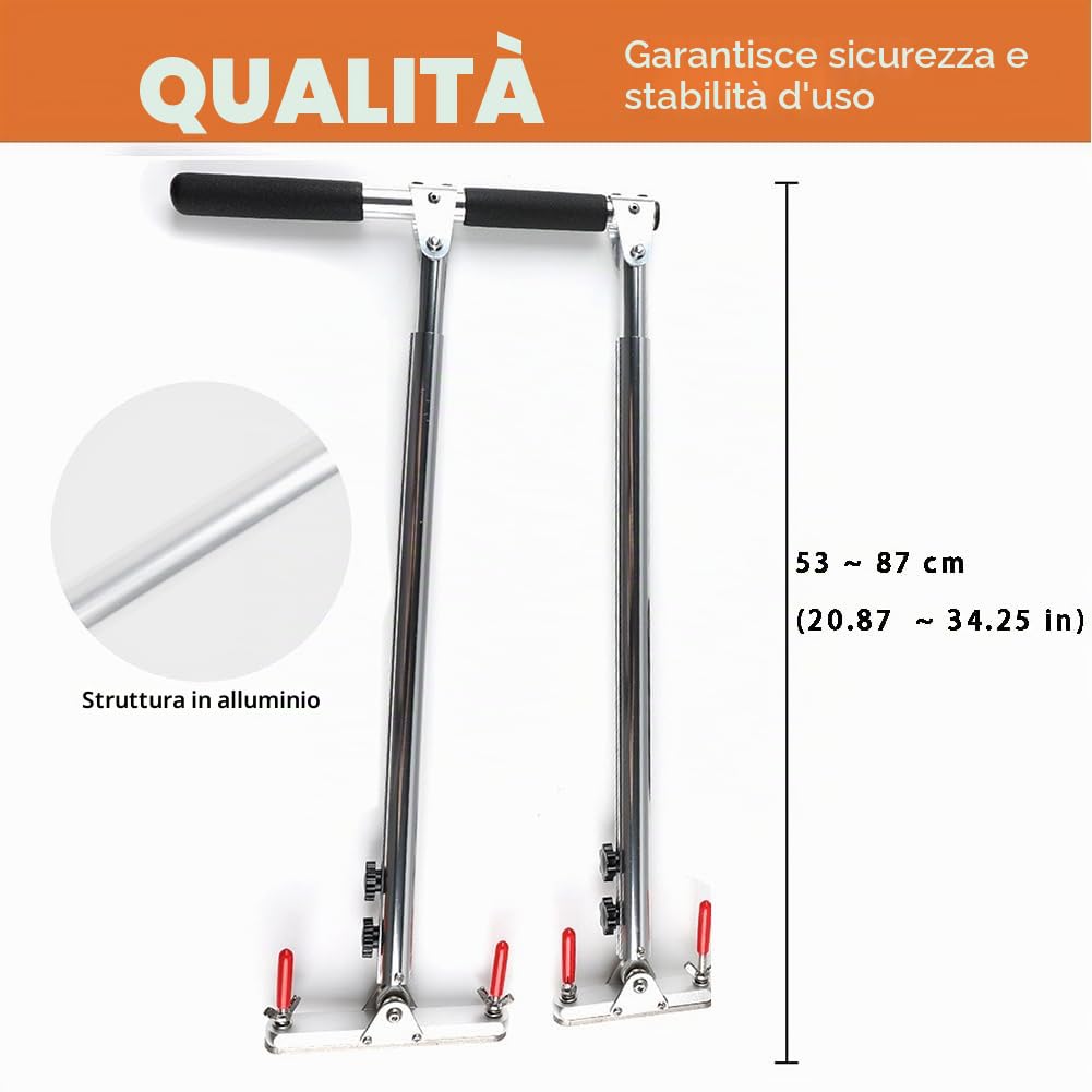 Comandi Manuali Auto per Disabili, Assistenza Guida Handicap Portatile, Aiuto Pedali Freni & Acceleratore Regolabile 53-87 cm, Adulti Feriti Gambe Mobilità Ridotta, Compatibile LHD RHD