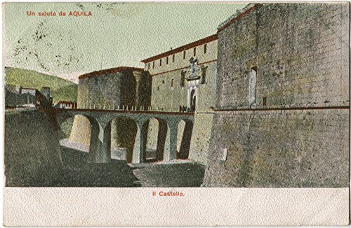 1907 Aquila - Il castello, vista delle mura Ann. Aquila Sulmona FP COL VG Cartolina Postale