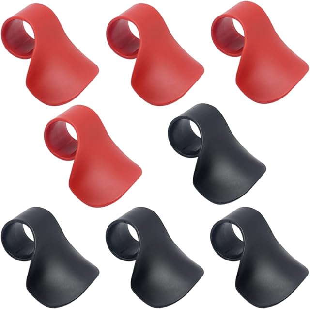 Neikafan 8 Pcs Electrocar Throttle Grip Assist Motorbike Throttle Assist Cruise Motorcycle Accelerator Assistant Throttle Mounted Assist Wrist Cruise Control(BlackRed)