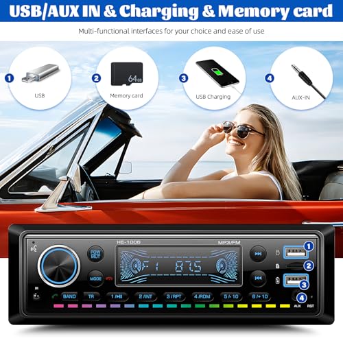Radio multimedia Bluetooth para auto Single Din miniatura 3