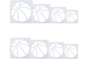 Play Ball! Paint Court Lines with 8Pcs Basketball Stencil Painting Kit