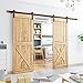 SMARTSTANDARD 10FT Double Barn Door Hardware Kit, Sliding Barn Door Track, Heavy Duty, Smoothly and Quietly-Easy to Install-Includes Step-by-Step Installation Instruction Fit 30
