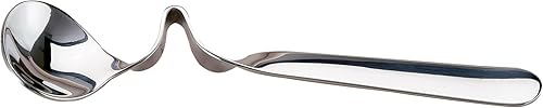 HIC Kitchen Cuchara de miel con mango curvo, acero inoxidable japonés 188, 5.5 pulgadas, juego de 2, sin goteo, para miel, gelatina, jarabe, apto