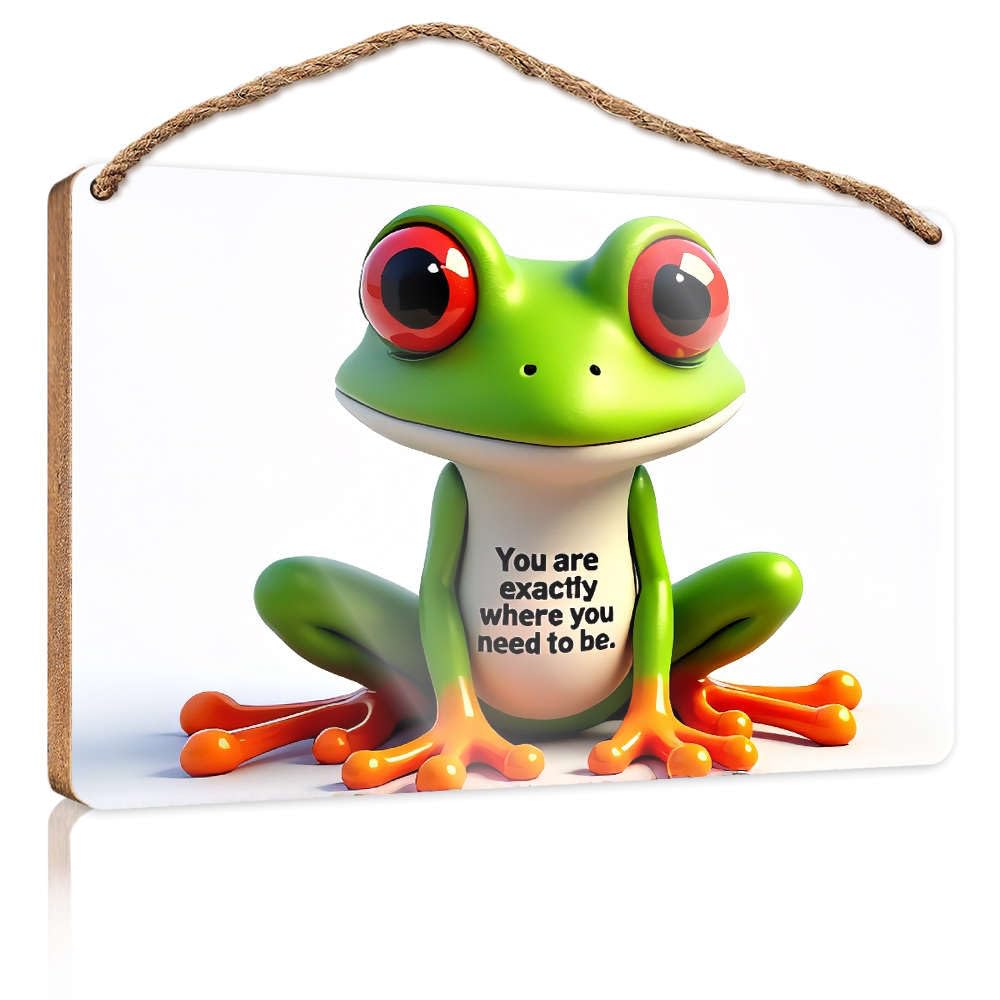 Bathroom Wall Wood Sign You Are Exactly Where You Need To Be. Outdoor Fall Decorations Restroom Decor(15X28CM)
