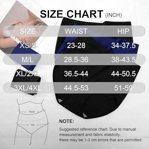 Image of Womens Underwear Full Coverage Panties for Ladies Soft Breathable Cotton Briefs High Waisted Hipster