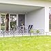 ARIFARO Dekorativer Gartenzaun 60cm H X 56cm B 5 Paneele Kein Graben Tierbarriere-Zaun, Haustierzaun Rostfreies Metallgitter-Panel-Begrenzung für Hunde, (Garden Fence)