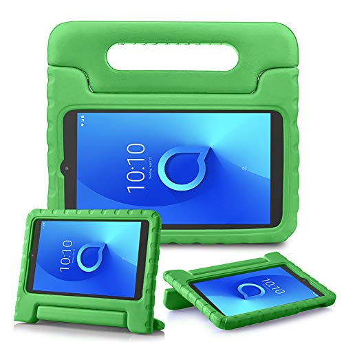 Bolete Case for T-Mobile Alcatel Joy Tab 8-inch(2019) / Alcatel 3T 8-inch(Model 9027W 2018) / Alcatel A30 8'(Model 9024W 2017), Kids Tablets Cases EVA Foam Shockproof Light Weight Cover - Green
