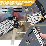 BIBURY Multitools, Multi Tool Foldable Pliers with Upgraded Scissors and Screwdriver Set, Stainless Steel Multitools - Pro, Ideal for Camping, Outdoor, Repairing - Gift for Dad Men -Black - Image 4