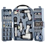 VEVOR 71 Pieces Pro Air Tool and Accessories Kit - 1/2' Air Impact Wrench, 3/8' Ratchet Wrench, 1/2' Die Grinder, 4500BPM Hammer, Blow Gun for Auto Repair, Home DIY Project - Storage Case Included