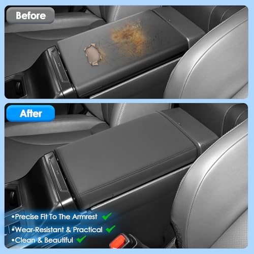Coleya 2026 RAV4 Center Console Cover wiht Privacy Pocket, for Toyota RAV4 (LE/SE/XLE Premium/Woodland/XSE/Limited/GR Sport), Waterproof &Comfy Leather Armrest Cover 2026 RAV4 Accessories by Coleya - Image 5