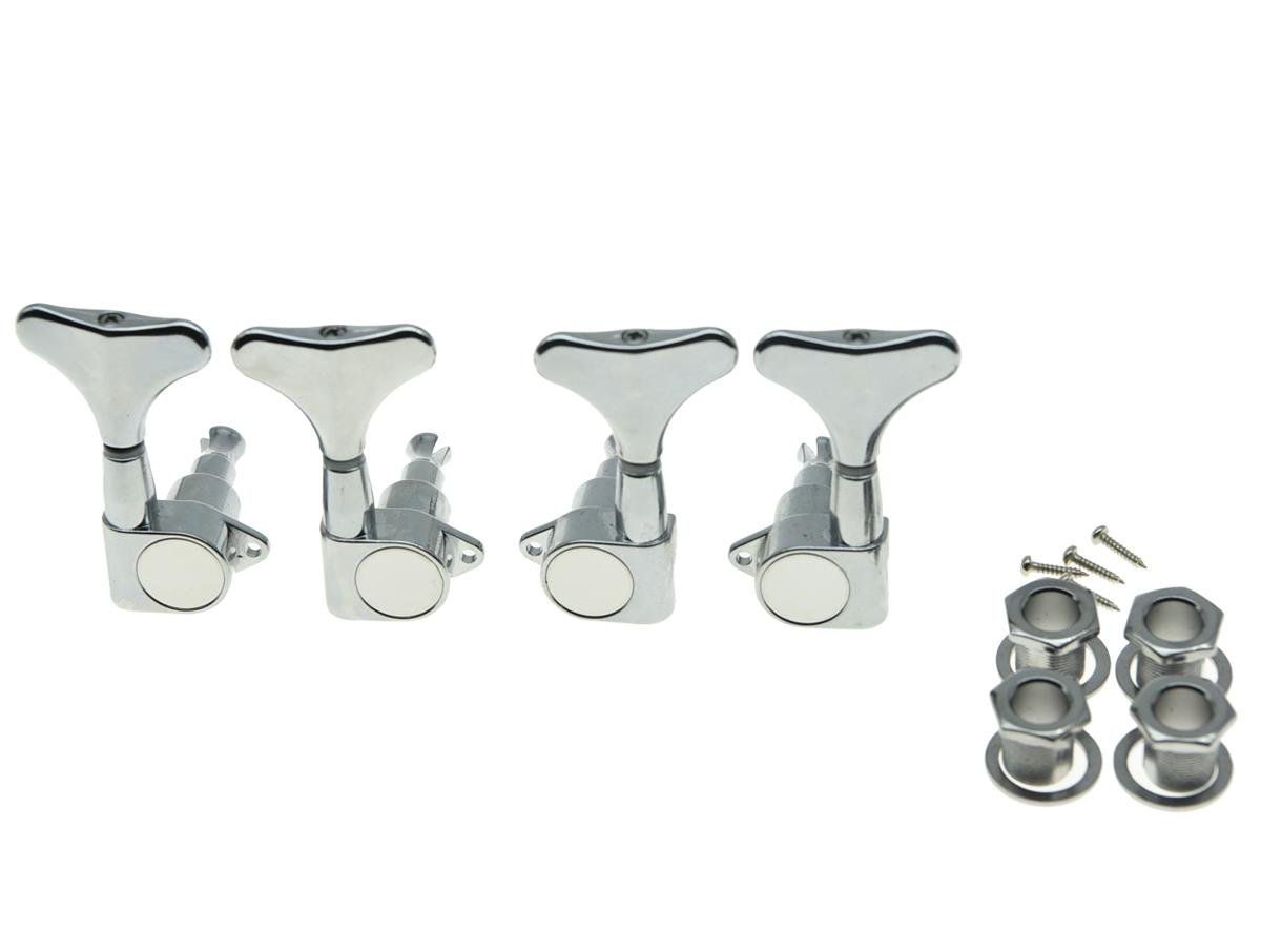 KAISH KAISH Chrome 2+2 Sealed Bass Tuners 2L2R Tuning Keys Pegs 4