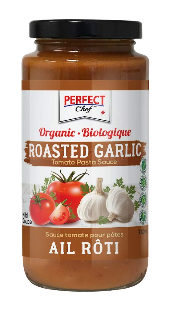 Perfect Chef Organic Roasted Garlic Pasta Sauce (6-Pack), 6 x 740ml - Gluten Free, No Sugar Added, Vegan, Made in Canada. - 2