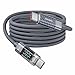 toocki Cavo USB C a USB C, 100 W, 1 m [2 pezzi] 5 A, cavo di ricarica rapida PD QC5.0 con display LED, compatibile con iPhone 16/16 Pro/16 Pro Max MacBook Pro Air Galaxy S24 S23 pixel, grigio immagine