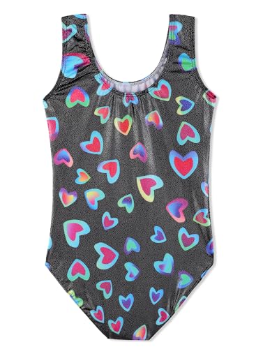 HOZIY Gymnastics Leotards for Girls Toddlers Kids Sleeveless Tumbling Outfits for Dance Print