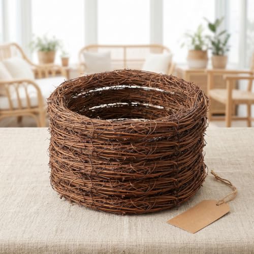5 Bases de Ratán Marrón para Manualidades DIY Rústicas 8