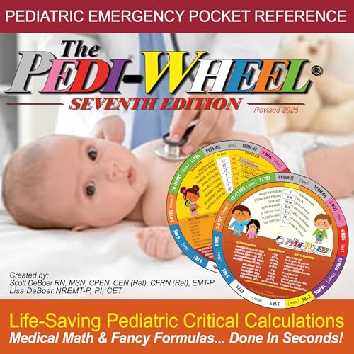 Image of Wheel Deal - Pedi-Wheel /Neo-Wheel Combo - Emergency Pediatric and Neonatal Pocket Reference Guide /Cheat Sheet - EMS /ER /NICU Resource